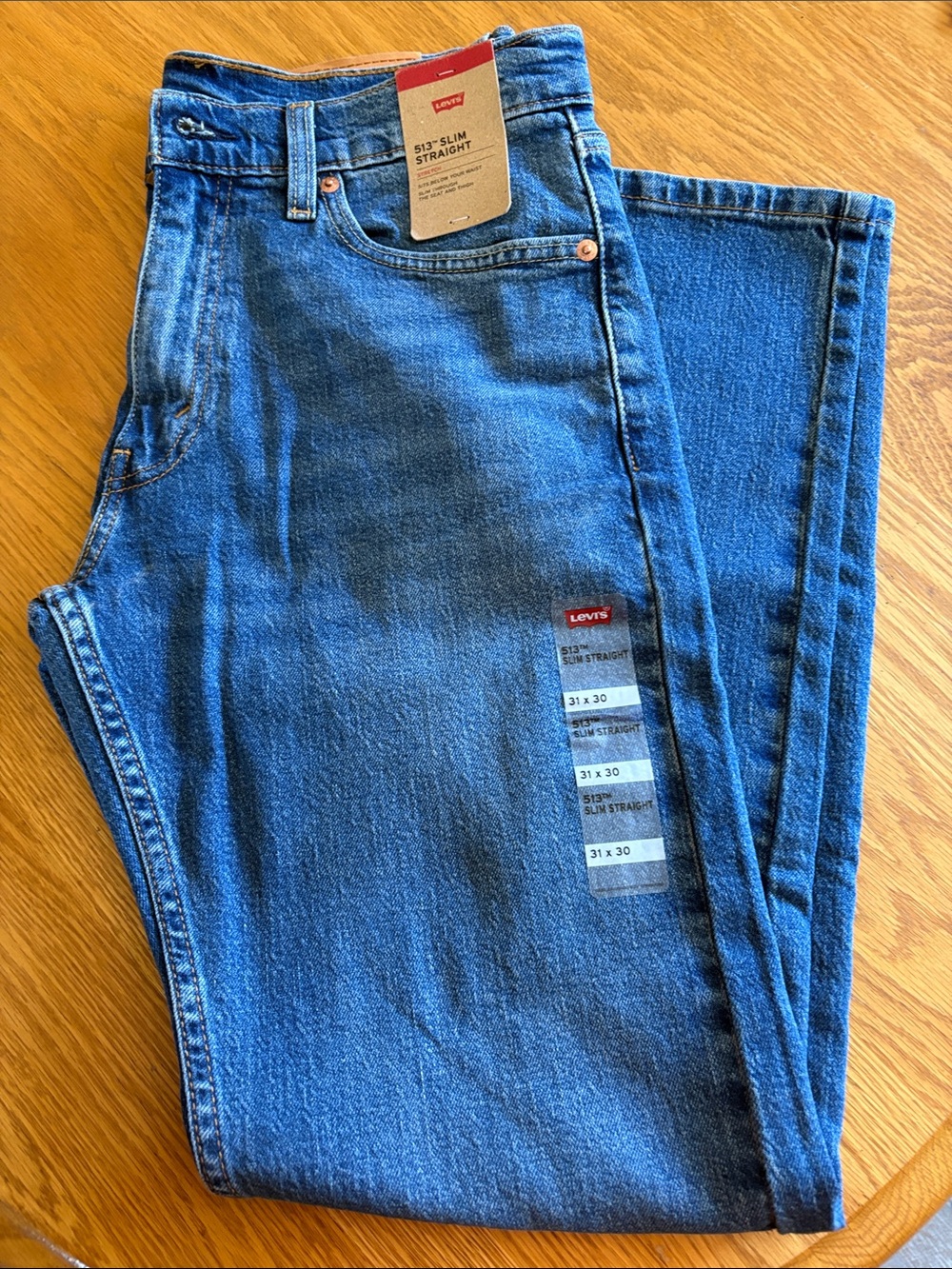 Levi's Slim Straight Men's 513 Slim Straight Jeans in Classic Blue Denim
